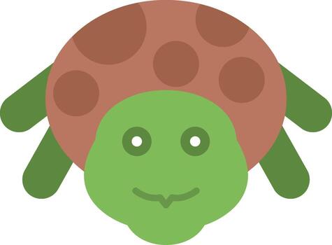 icono de tortuga plana vector