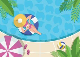 Enjoy summer flat design illustration background vector