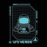 Geometric outer space, astronaut character poster design, background, t-shirt design. vector