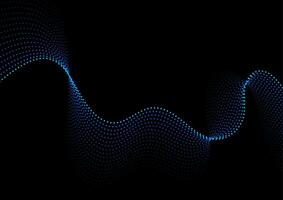 Sci-fi abstract background with dotted curved wavy lines vector