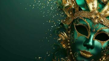 AI generated carnival poster template with large copy space for text photo