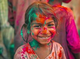 AI generated holi colorful festival photo