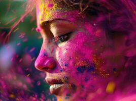 AI generated holi colorful festival photo