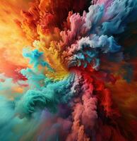AI generated infinite color explosion art and design download photo