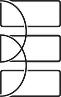 Outline initial letter logo vector element