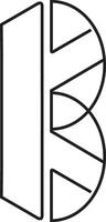 Outline initial letter logo vector element