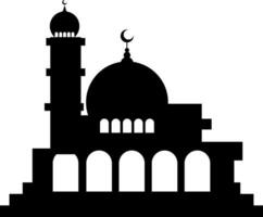 Silhouette mosque illustration vector element