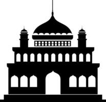 Silhouette mosque illustration vector element