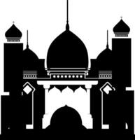 Silhouette mosque illustration vector element