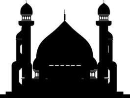 Silhouette mosque illustration vector element