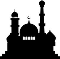 Silhouette mosque illustration vector element