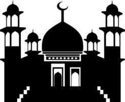 Silhouette mosque illustration vector element