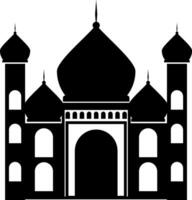 Silhouette mosque illustration vector element