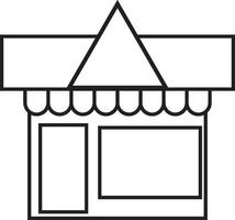 Store icon line outline vector element