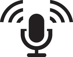 Podcast microphone icon vector element