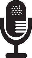 Podcast microphone icon vector element