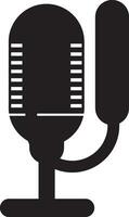 Podcast microphone icon vector element