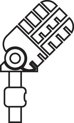 Podcast microphone icon vector element