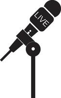 Podcast microphone icon vector element