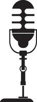 Podcast microphone icon vector element