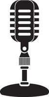 Podcast microphone icon vector element