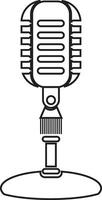 Podcast microphone icon vector element