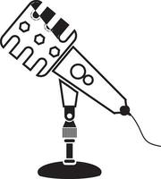 Outline podcast microphone icon vector element