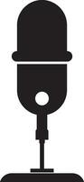 Outline podcast microphone icon vector element