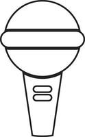 Outline podcast microphone icon vector element