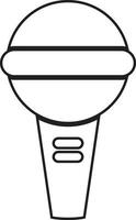 Outline podcast microphone icon vector element