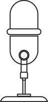 Outline podcast microphone icon vector element