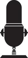 Outline podcast microphone icon vector element