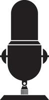 Outline podcast microphone icon vector element