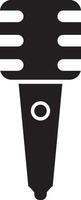 Outline podcast microphone icon vector element