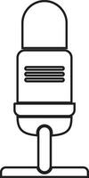 Outline podcast microphone icon vector element