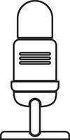 Outline podcast microphone icon vector element