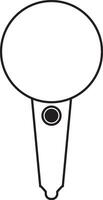 Outline podcast microphone icon vector element