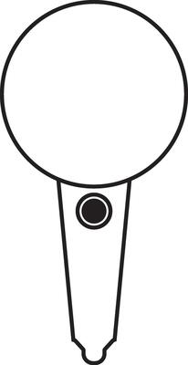Outline podcast microphone icon vector element