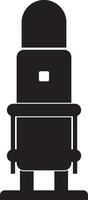 Outline podcast microphone icon vector element