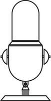 Outline podcast microphone icon vector element