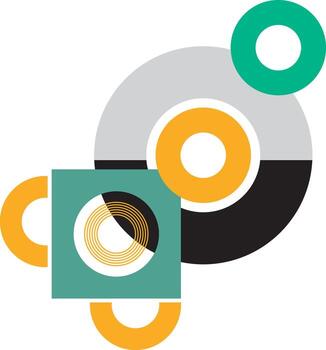 Geometric abstract memphis shape vector element