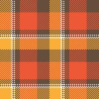 Plaid Pattern Seamless. Checkerboard Pattern Traditional Scottish Woven Fabric. Lumberjack Shirt Flannel Textile. Pattern Tile Swatch Included. vector