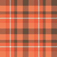 Plaid Pattern Seamless. Gingham Patterns Traditional Scottish Woven Fabric. Lumberjack Shirt Flannel Textile. Pattern Tile Swatch Included. vector