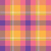 Scottish Tartan Pattern. Classic Scottish Tartan Design. Traditional Scottish Woven Fabric. Lumberjack Shirt Flannel Textile. Pattern Tile Swatch Included. vector