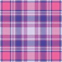 Plaid Pattern Seamless. Gingham Patterns Traditional Scottish Woven Fabric. Lumberjack Shirt Flannel Textile. Pattern Tile Swatch Included. vector