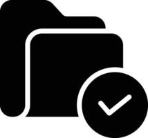 select folder solid and glyph vector illustration