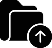 Upload Folder solid and glyph vector illustration