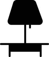 Table Lamp solid and glyph vector illustration