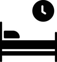 Hotel room solid and glyph vector illustration