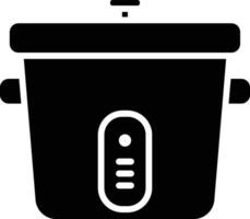 Rice Cooker solid and glyph vector illustration